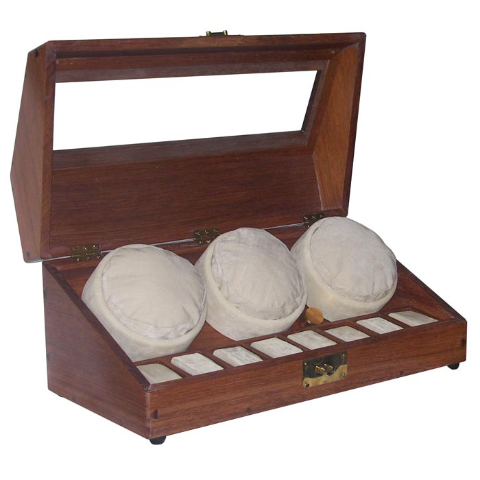 OEEA 3 or 6 Watch winder in rosewood with 8 watches storage