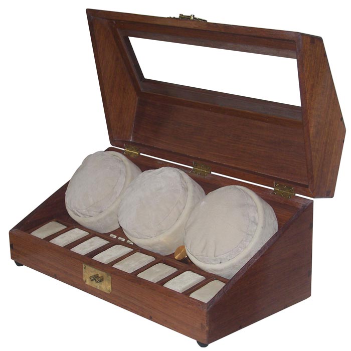 3 or 6 Watch winder in rosewood with 8 watches storage