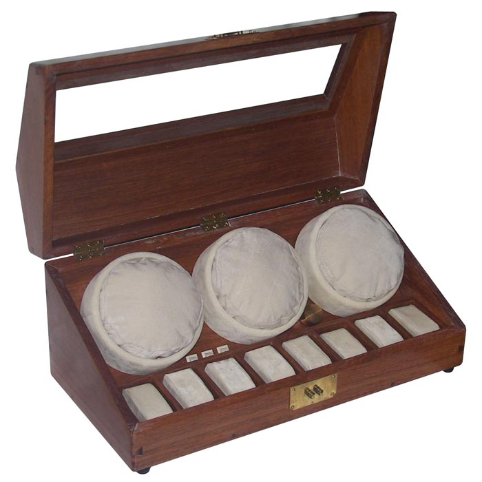 3 or 6 Watch winder in rosewood with 8 watches storage