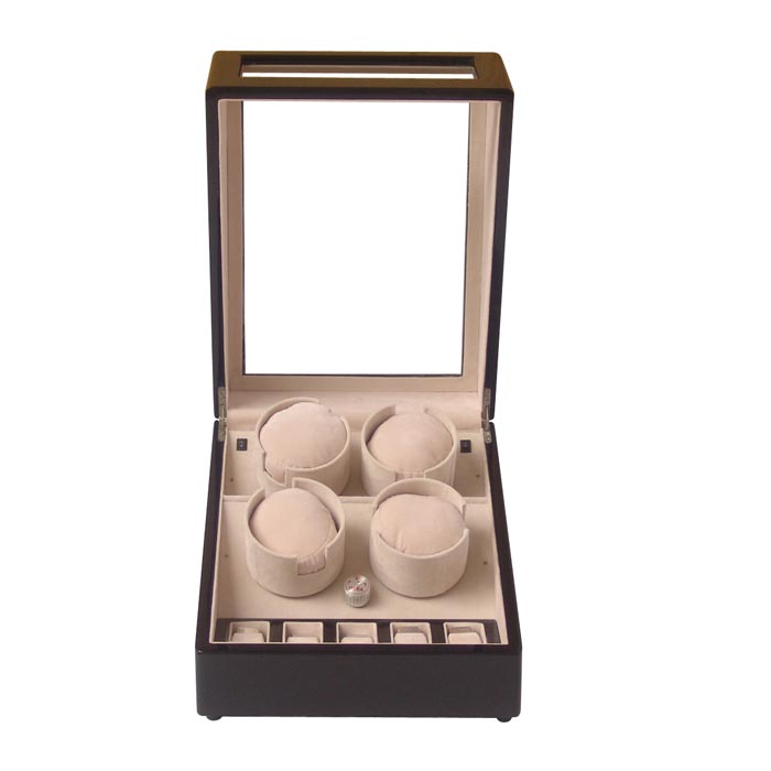 Quad watch winder with watch case