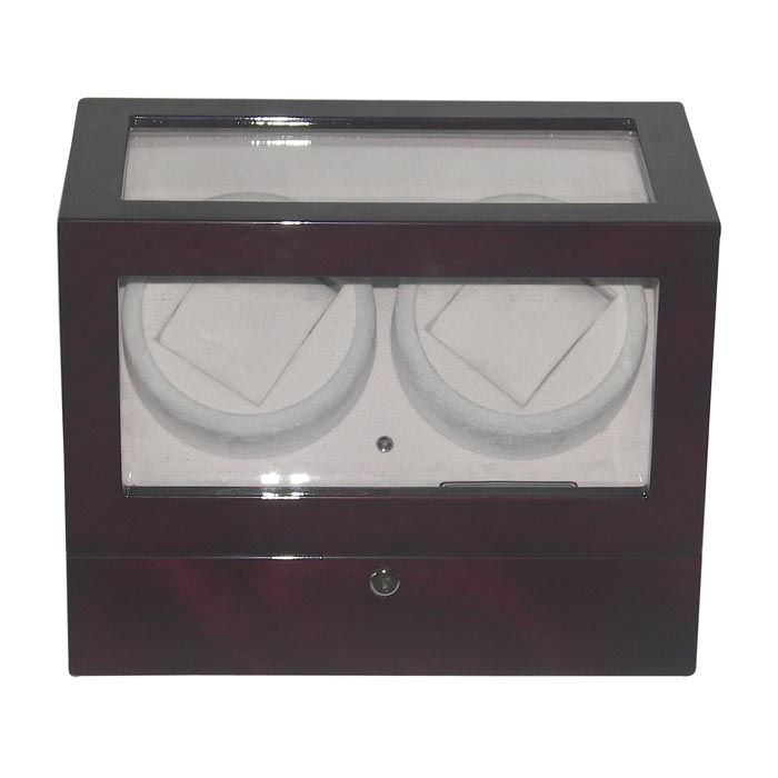 Double watch winder with watch box and jewel case