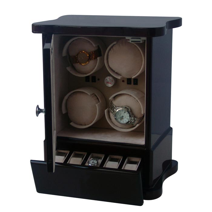 OEEA 4 watch winder with watch and jewely storge case