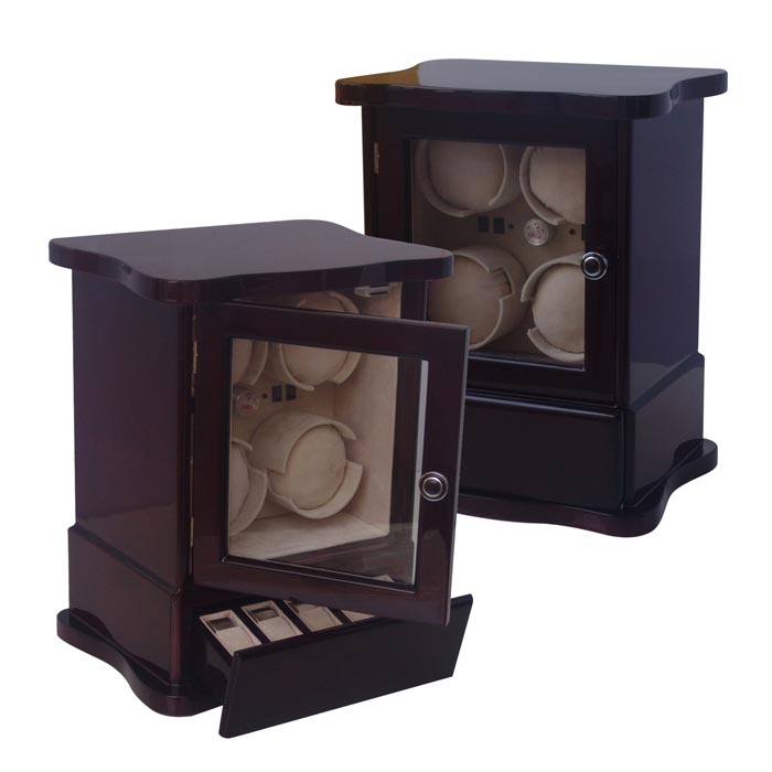 OEEA 4 watch winder with watch and jewely storge case