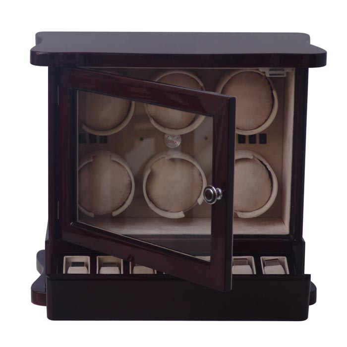 6 watch winder with watch and jewely storge case