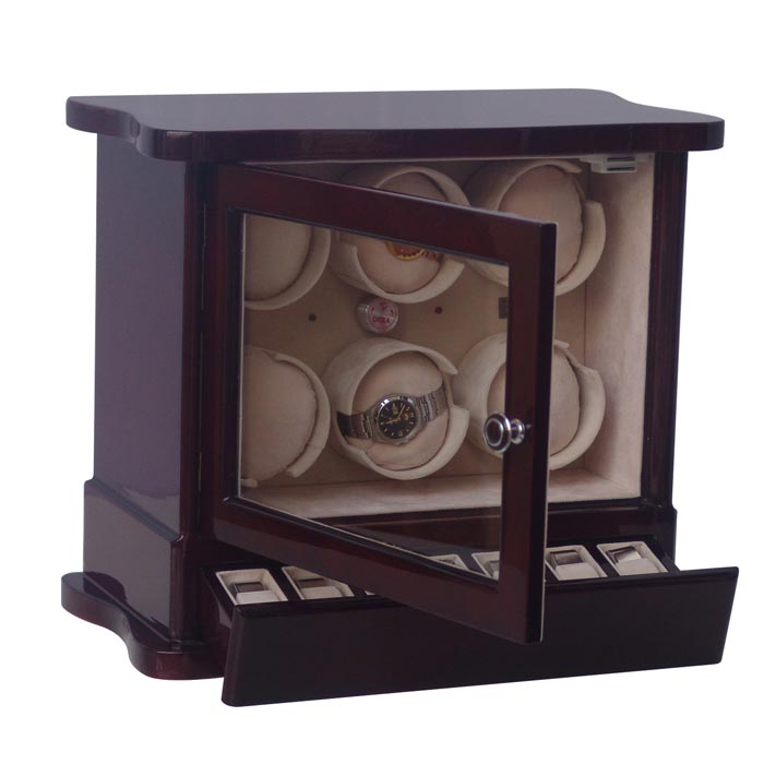 6 watch winder with watch and jewely storge case