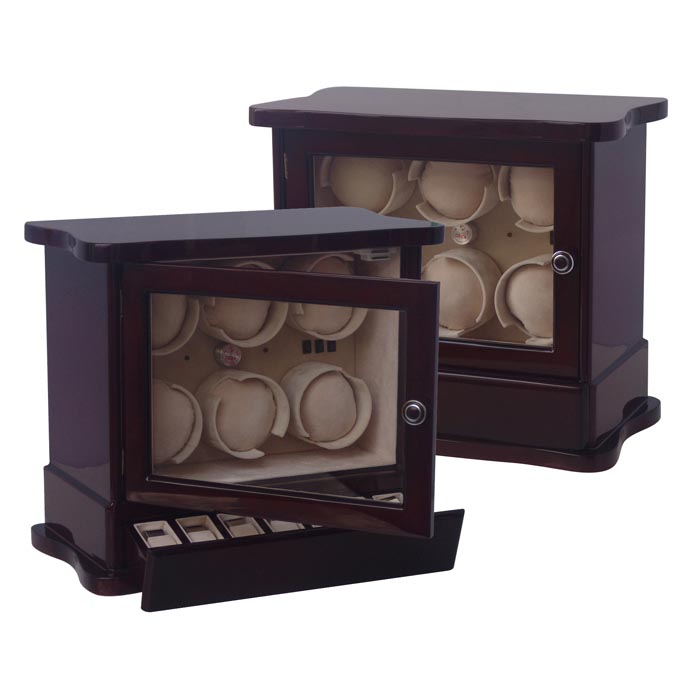 OEEA 6 watch winder with watch and jewely storge case