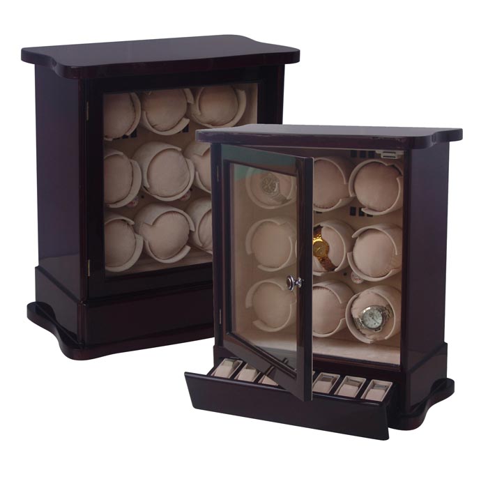 9 Watch winder with jewely and watch storge case