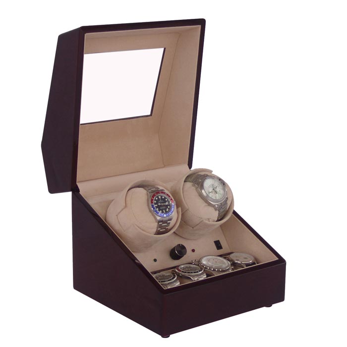 Double watch winder with 4 watch cases