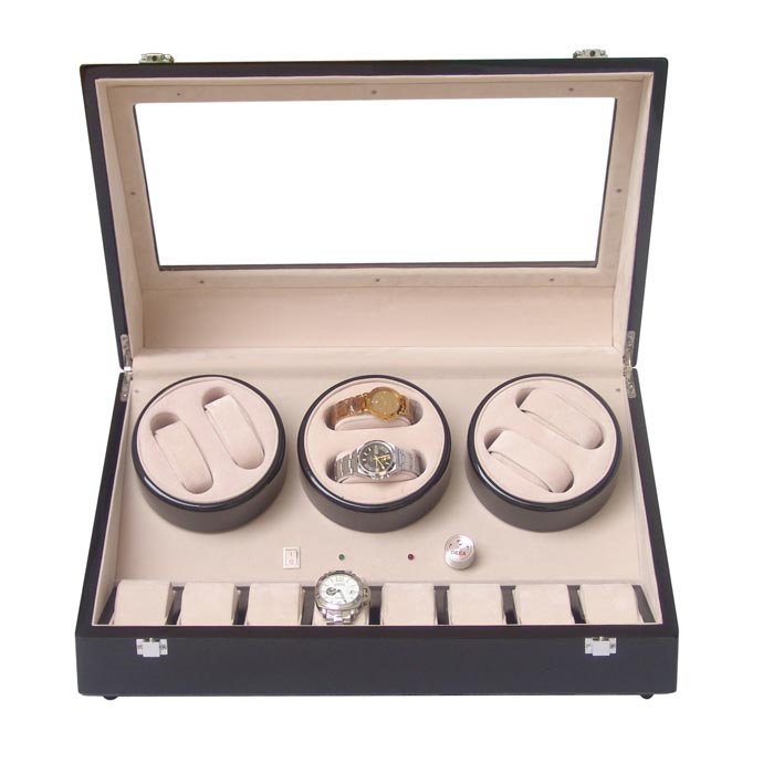 OEEA Six watch winders with 8 watch cases