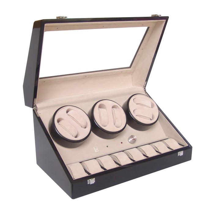 OEEA Six watch winders with 8 watch cases